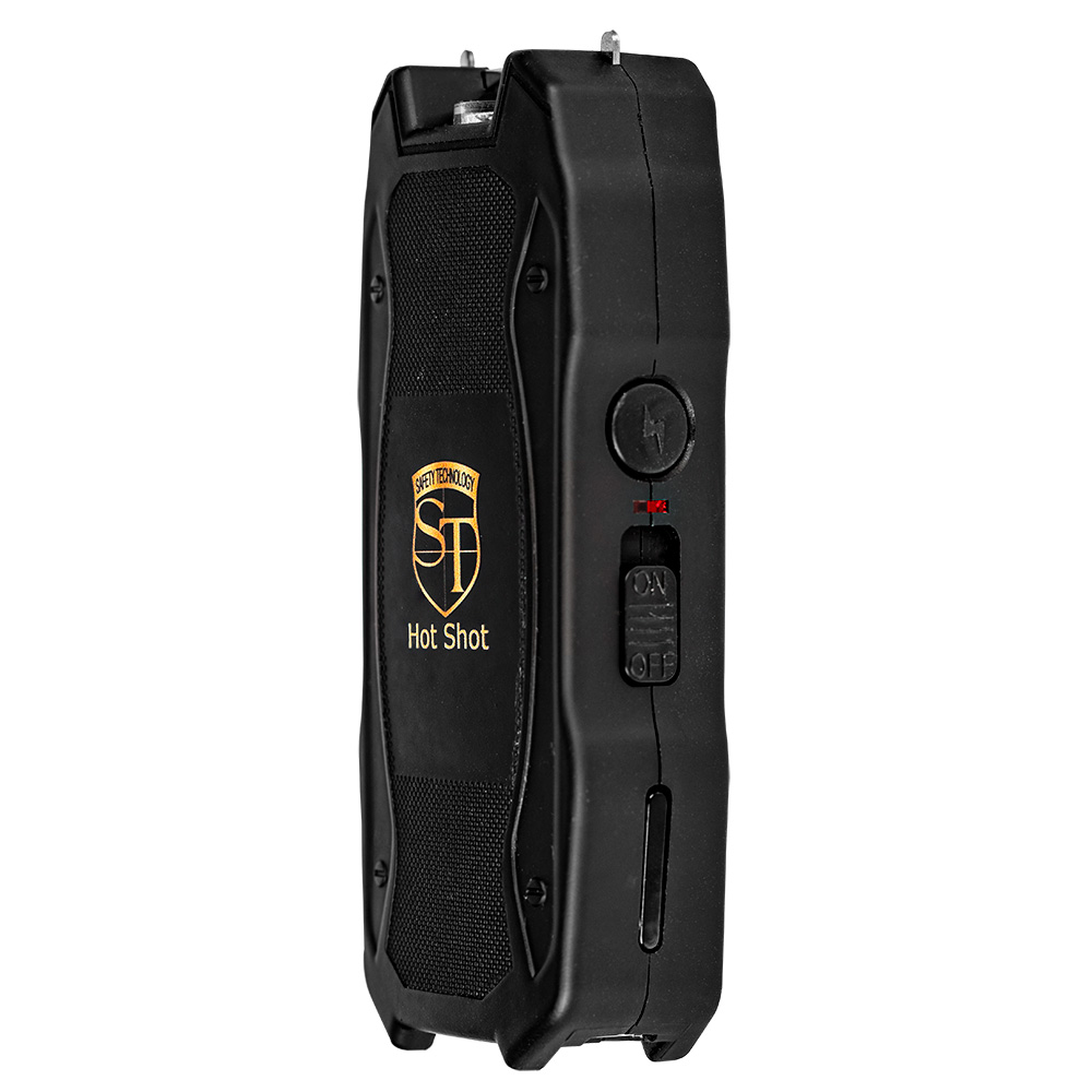 Hot Shot stun gun with flashlight and Battery Meter Black view 3